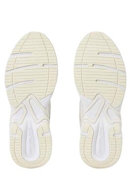 Baskets Calvin Klein Retro Tennis Blanc Femme
