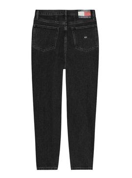 Pantalon Tommy Jeans Mom Slim Noire pour Femme