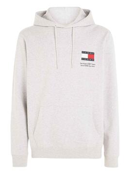 Dudadera Tommy Jeans Essential Flag Hood Gris