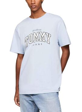 T-Shirt Tommy Jeans Université Bleu pour Homme