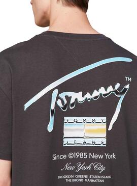 T-Shirt Tommy Jeans Metallique Noire pour Homme