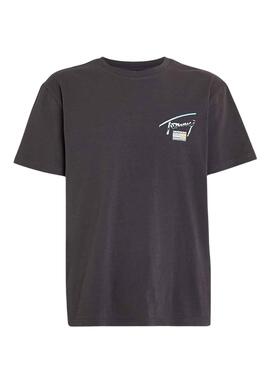 T-Shirt Tommy Jeans Metallique Noire pour Homme