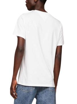T-Shirt Tommy Jeans Graphic Slim Blanc Homme