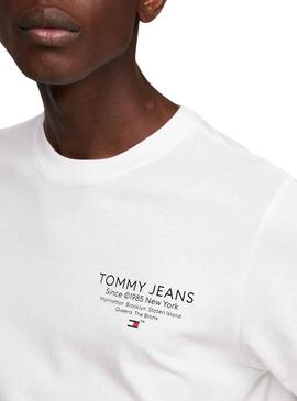 T-Shirt Tommy Jeans Graphic Slim Blanc Homme