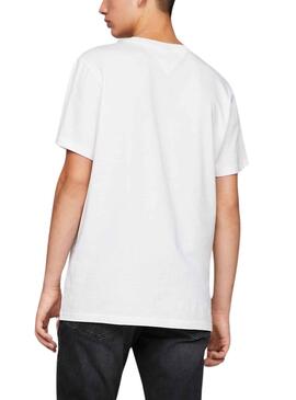 T-Shirt Tommy Jeans Essential Flag Slim Blanc