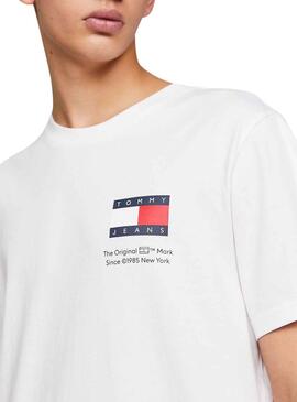 T-Shirt Tommy Jeans Essential Flag Slim Blanc