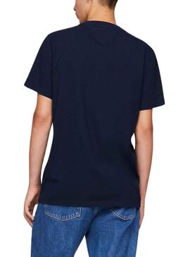 T-Shirt Tommy Jeans Graphic Slim Bleu Marine Homme