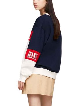 Sweat Tommy Jeans Archive Colorblock pour Femme
