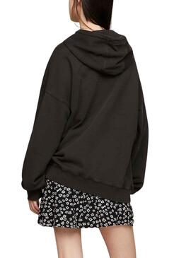 Sweat Tommy Jeans Panthère Overtaille Noire Femme