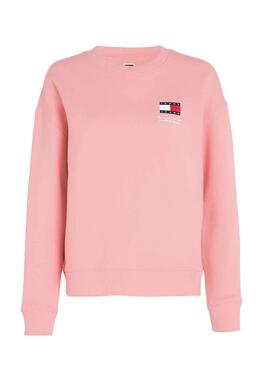 Sweat Tommy Jeans Graphic Flag Rose pour Femme