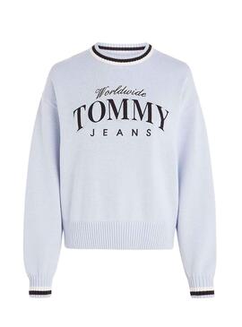 Pull Tommy Jeans Université Bleu pour Femme