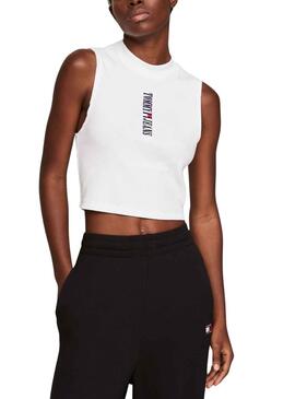 Top Tommy Jeans Archive Blanc pour Femme