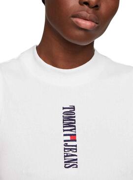 Top Tommy Jeans Archive Blanc pour Femme