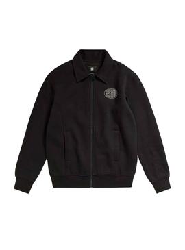 Veste Sweat G-Star Cou Polo Noire Homme