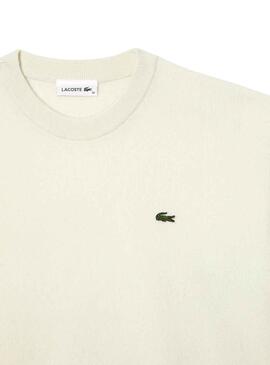 Pull Lacoste Tricot De Lana Beige pour Femme