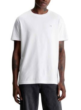 T-Shirt Calvin Klein Jeans Embro Badge Blanc
