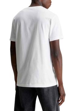 T-Shirt Calvin Klein Jeans Embro Badge Blanc