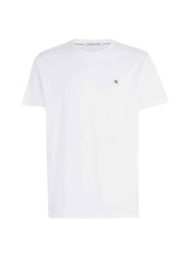 T-Shirt Calvin Klein Jeans Embro Badge Blanc