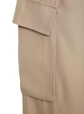 Pantalon Vila Winnie Dame Beige pour Femme