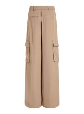 Pantalon Vila Winnie Dame Beige pour Femme