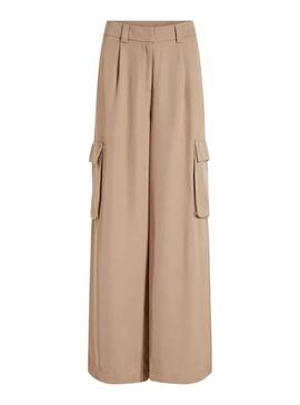 Pantalon Vila Winnie Dame Beige pour Femme