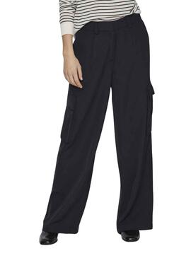 Pantalon Vila Winnie Cargo Noire pour Femme