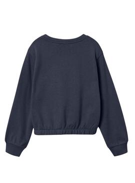 Sweat Name It Parlé Bleu Marine pour Fille