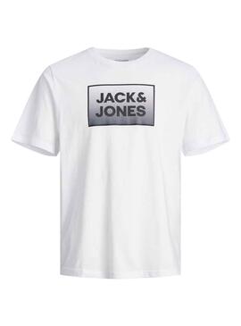 T-Shirt Jack & Jones Acier Blanc pour Garçon