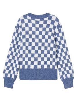 Pull Name It Savianne Bleu y Blanc pour Fille