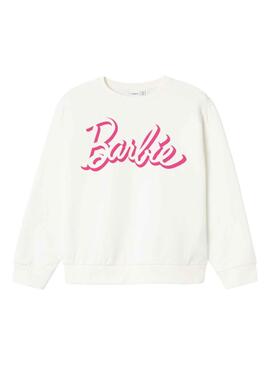 Sweat Name It Barbie Blanc pour Fille