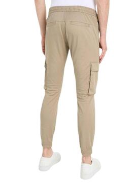Pantalon Calvin Klein Cargo Beige pour Homme
