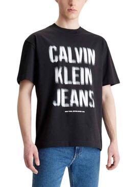 T-Shirt Calvin Klein Illusion Noire pour Homme