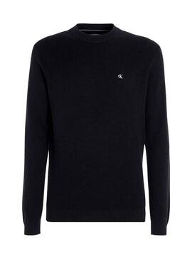 Pull Calvin Klein Jeans Basic Noire pour Homme