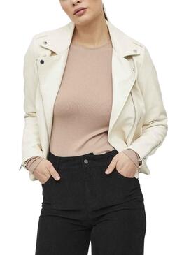 Veste Vila Coated Beige pour Femme