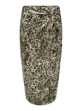 Jupe Only Saule Midi Vert pour Femme