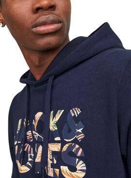 Sweat Jack & Jones Jeff Bleu Marine pour Homme