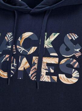 Sweat Jack & Jones Jeff Bleu Marine pour Homme