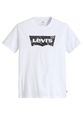 T-Shirt Levis Graphic Crewcou Blanc pour Homme