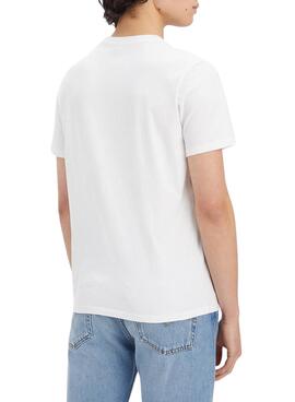 T-Shirt Levis Graphic Crewcou Blanc pour Homme