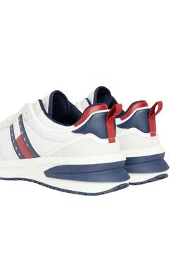 Baskets Tommy Jeans Runner Blanc pour Homme