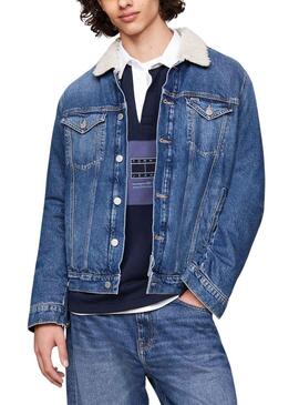 Veste Denim Tommy Jeans Flag pour Homme