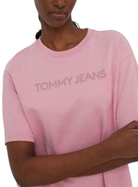 T-Shirt Tommy Jeans Bold Rosa pour Femme