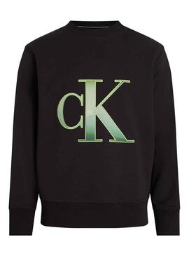 Sweat Calvin Klein perforé Monologo Noire