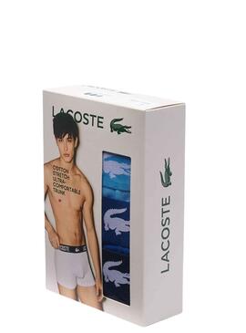 Pack Boxers Lacoste Bleu pour Homme