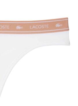 Tanga Lacoste Blanc pour Femme