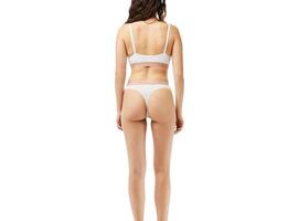 Tanga Lacoste Blanc pour Femme