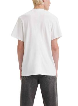 T-Shirt Levis Relaxed Blanc pour Homme