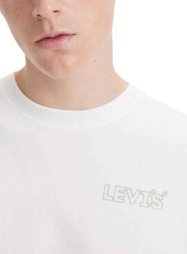 T-Shirt Levis Relaxed Blanc pour Homme