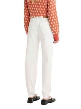 Pantalon Jeans Levis 80S Mom Blanc pour Femme