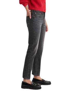 Pantalon Jeans Levis 501 Crop Noire pour Femme